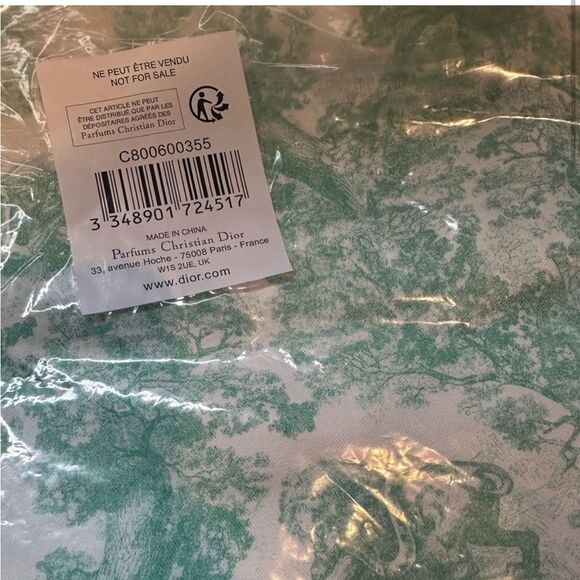 Christian Dior Green TOILE DE JOUY Linen Canvas-Tote NWT - Picture 5 of 7